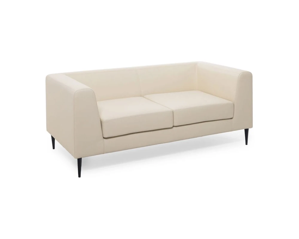 Диван 2-х местный Eva Up Натуральная кожа, Бежевый