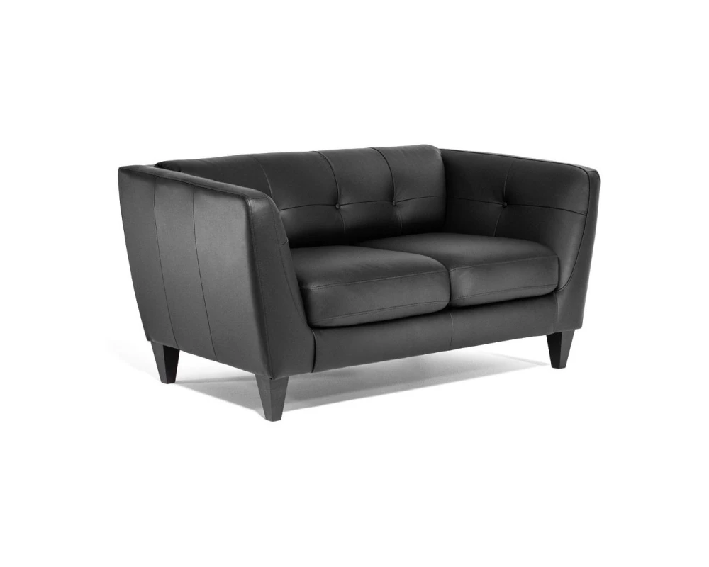 Диван 2-х местный Volta Кожа/Экокожа, Черный