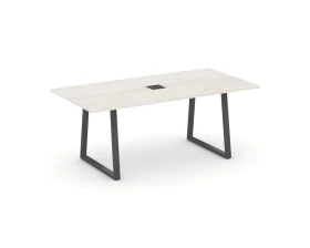 Стол переговорный опоры трапеция с лючком 1980x980x750 Style Project Direct images