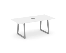 Стол переговорный опоры трапеция с лючком 1980x980x750 Style Project Direct images