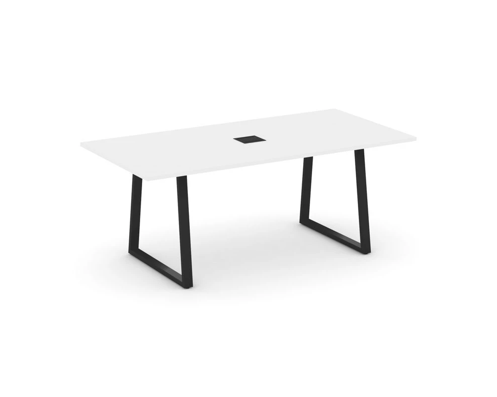 Стол переговорный опоры трапеция с лючком 1980x980x750 Style Project Direct
