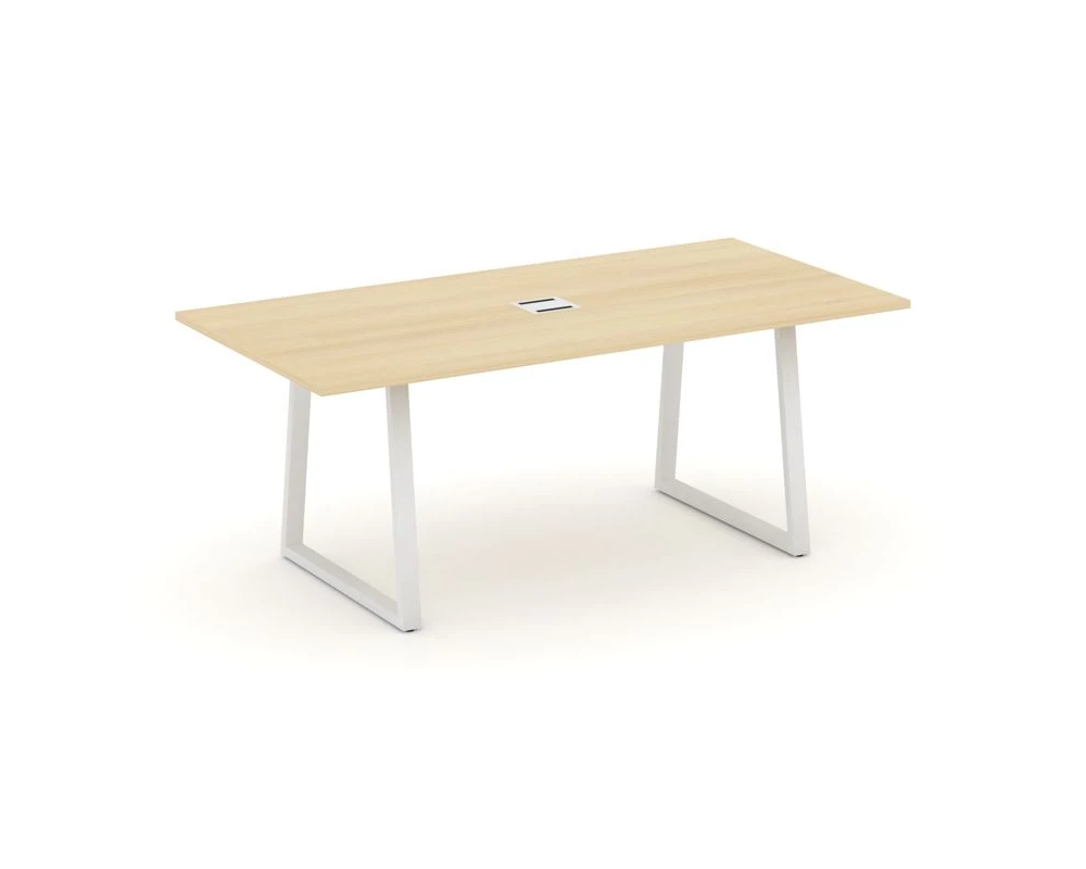 Стол переговорный опоры трапеция с лючком 1980x980x750 Style Project Direct