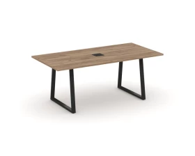 Стол переговорный опоры трапеция с лючком 1980x980x750 Style Project Direct images