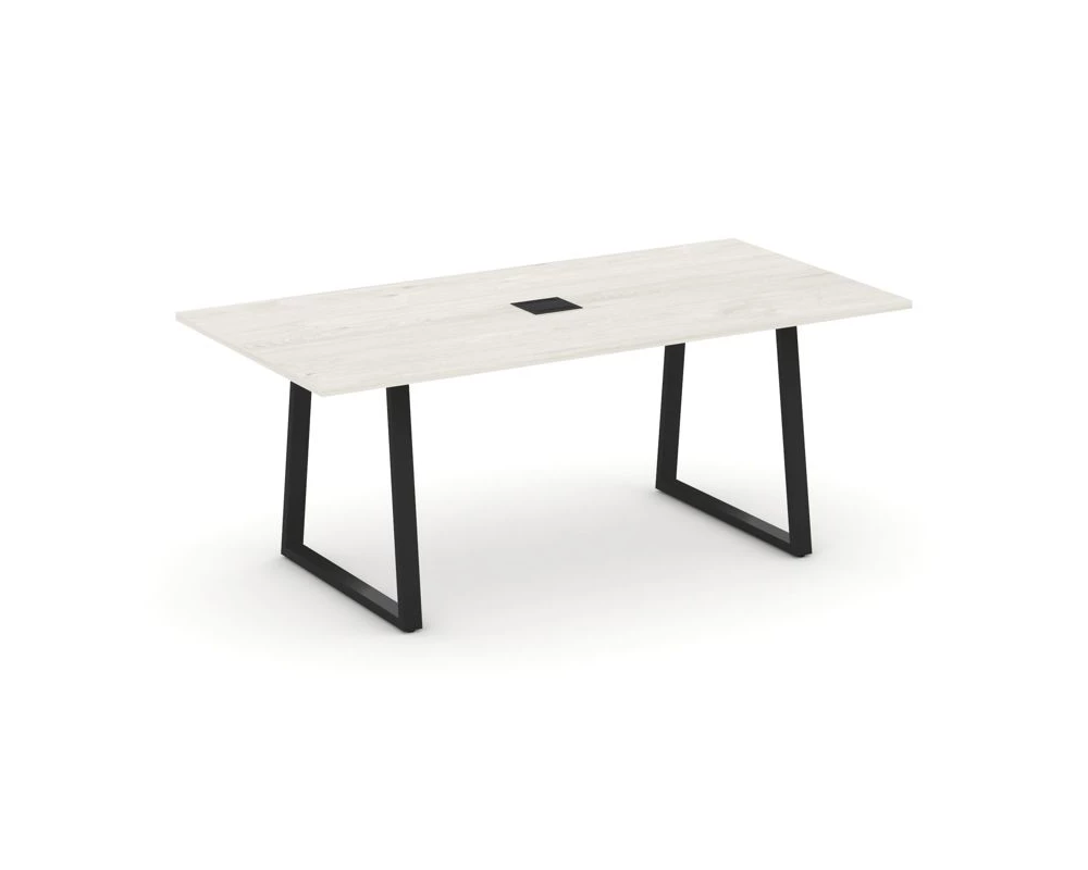 Стол переговорный опоры трапеция с лючком 1980x980x750 Style Project Direct