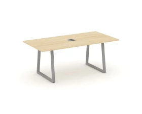 Стол переговорный опоры трапеция с лючком 1980x980x750 Style Project Direct images