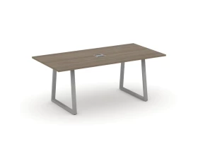Стол переговорный опоры трапеция с лючком 1980x980x750 Style Project Direct images