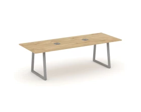 Стол переговорный опоры трапеция с лючком 2580x980x750 Style Project Direct images