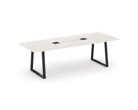 Стол переговорный опоры трапеция с лючком 2580x980x750 Style Project Direct images