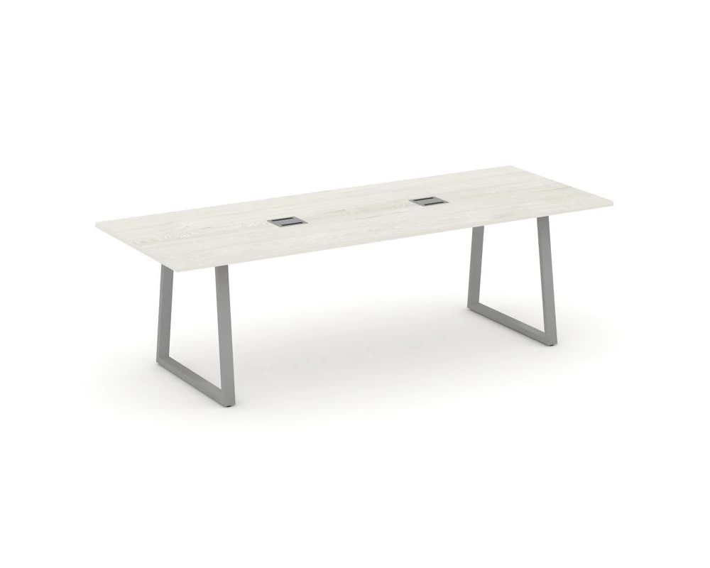 Стол переговорный опоры трапеция с лючком 2580x980x750 Style Project Direct