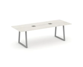 Стол переговорный опоры трапеция с лючком 2580x980x750 Style Project Direct images
