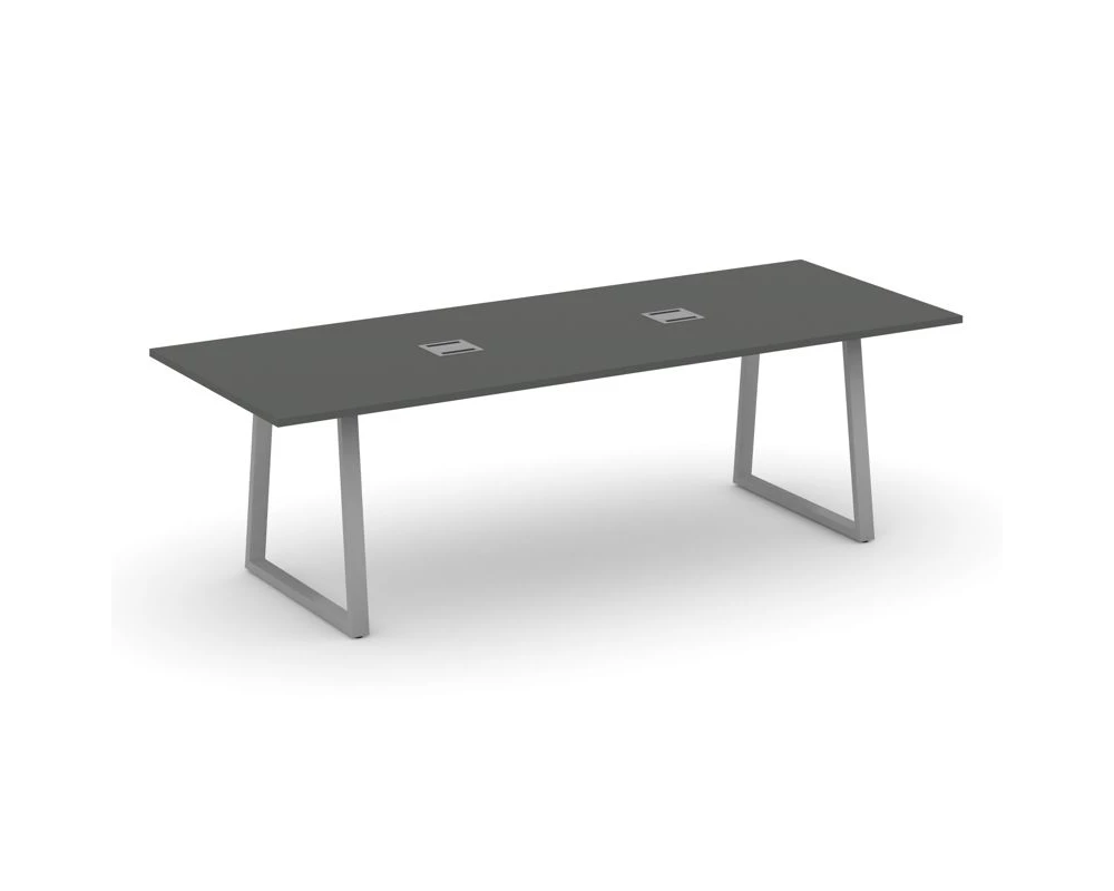 Стол переговорный опоры трапеция с лючком 2580x980x750 Style Project Direct