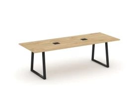 Стол переговорный опоры трапеция с лючком 2580x980x750 Style Project Direct images