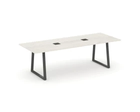Стол переговорный опоры трапеция с лючком 2580x980x750 Style Project Direct images