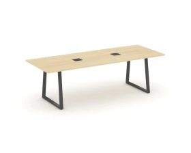 Стол переговорный опоры трапеция с лючком 2580x980x750 Style Project Direct images