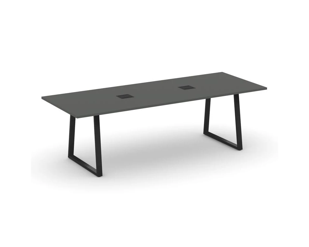 Стол переговорный опоры трапеция с лючком 2580x980x750 Style Project Direct