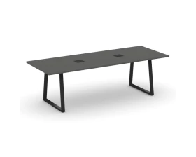 Стол переговорный опоры трапеция с лючком 2580x980x750 Style Project Direct images