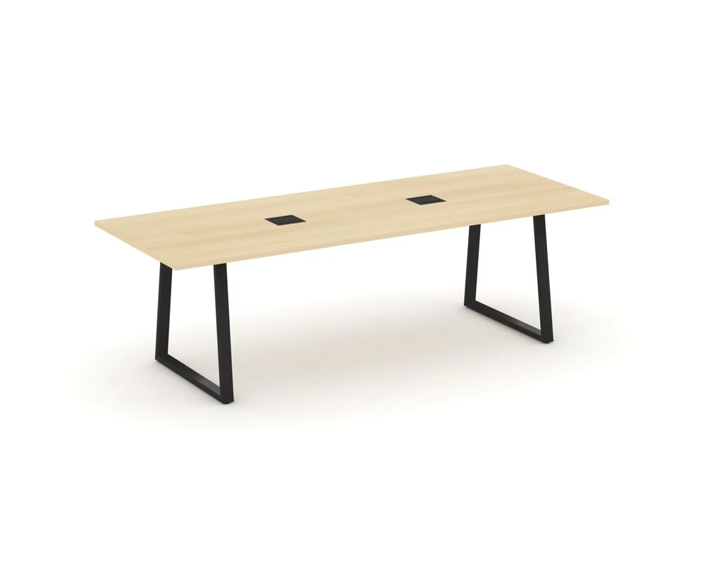 Стол переговорный опоры трапеция с лючком 2580x980x750 Style Project Direct