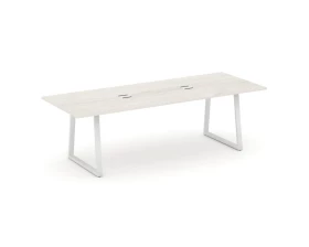 Стол переговорный опоры трапеция с лючком 2580x980x750 Style Project Direct images