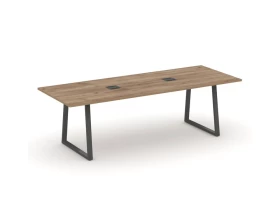 Стол переговорный опоры трапеция с лючком 2580x980x750 Style Project Direct images