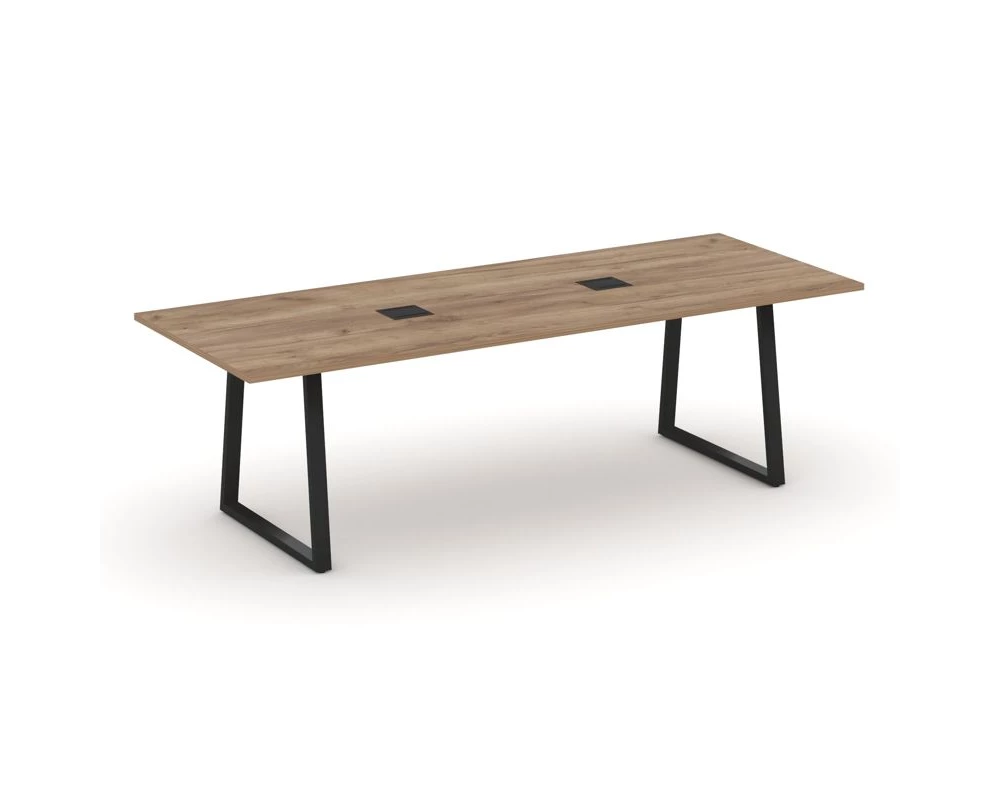 Стол переговорный опоры трапеция с лючком 2580x980x750 Style Project Direct