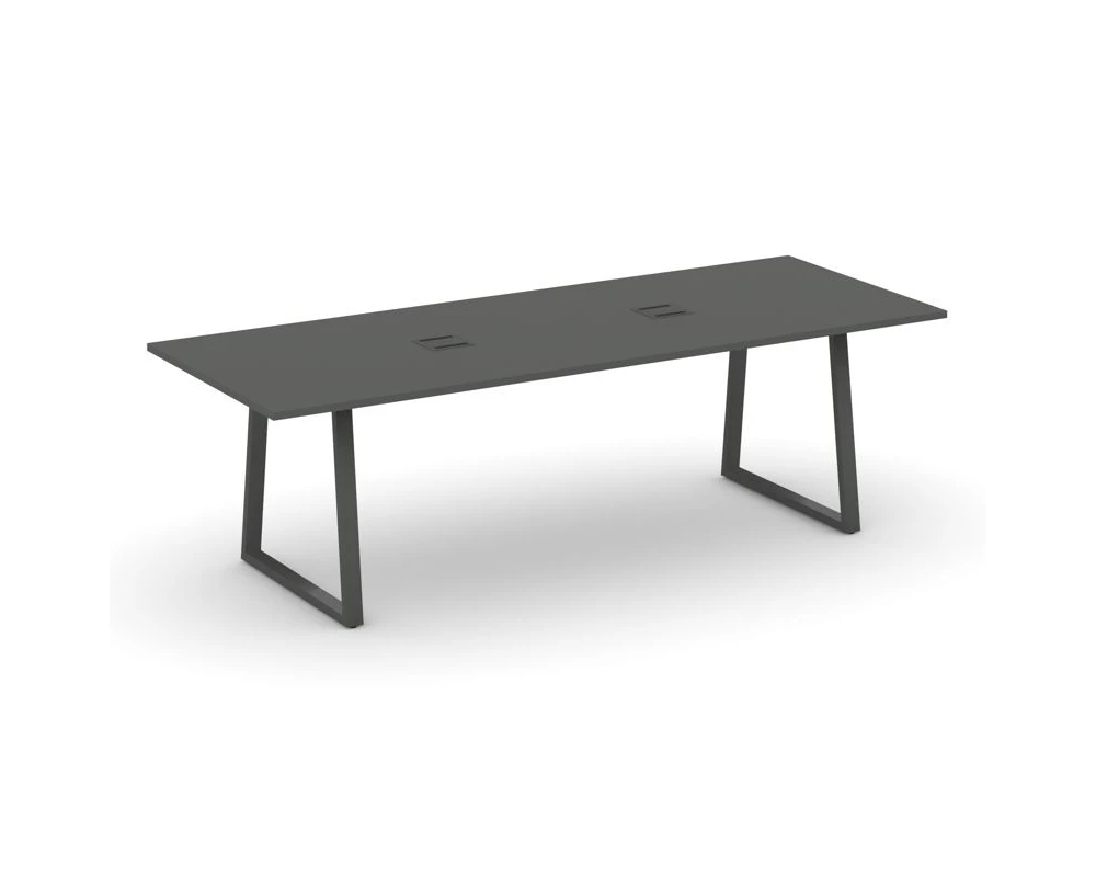 Стол переговорный опоры трапеция с лючком 2580x980x750 Style Project Direct