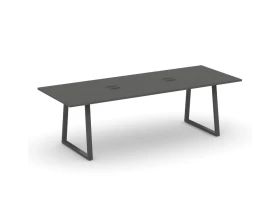 Стол переговорный опоры трапеция с лючком 2580x980x750 Style Project Direct images