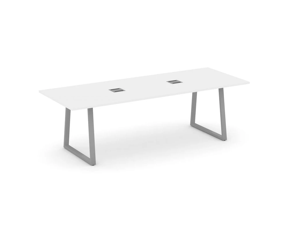 Стол переговорный опоры трапеция с лючком 2580x980x750 Style Project Direct