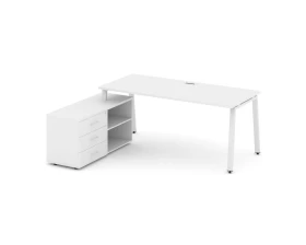 Стол письменный с греденцией левой на А-образном каркасе 1780x1480x750 Style Project Direct images