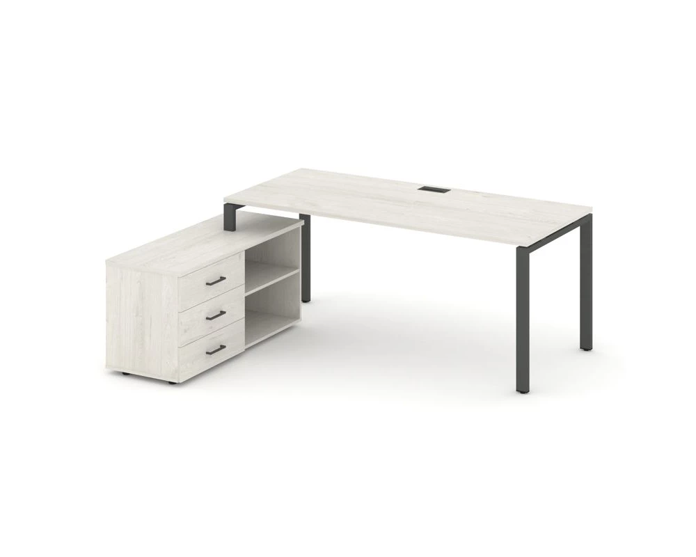 Стол письменный с греденцией левой на П-образном каркасе 1780x1480x750 Style Project Direct