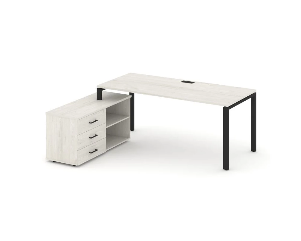 Стол письменный с греденцией левой на П-образном каркасе 1780x1580x750 Style Project Direct