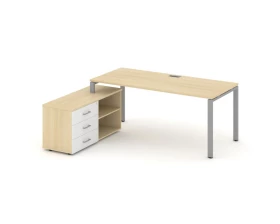 Стол письменный с греденцией левой на П-образном каркасе 1780x1580x750 Style Project Direct images