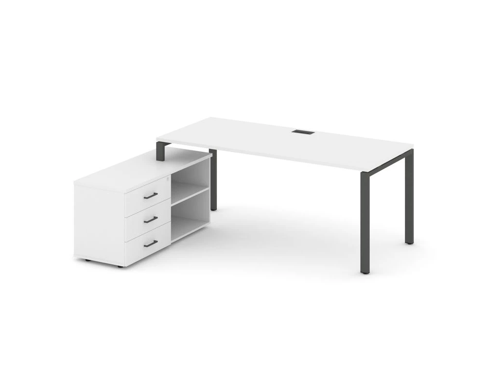 Стол письменный с греденцией левой на П-образном каркасе 1780x1580x750 Style Project Direct