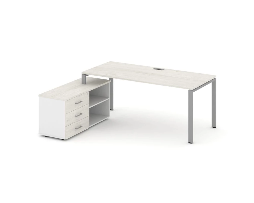 Стол письменный с греденцией левой на П-образном каркасе 1780x1580x750 Style Project Direct