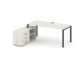 Стол письменный с греденцией левой на П-образном каркасе 1780x1580x750 Style Project Direct images