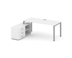 Стол письменный с греденцией левой на П-образном каркасе 1980x1580x750 Style Project Direct images