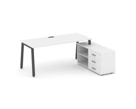 Стол письменный с греденцией правой на А-образном каркасе 1780x1480x750 Style Project Direct images