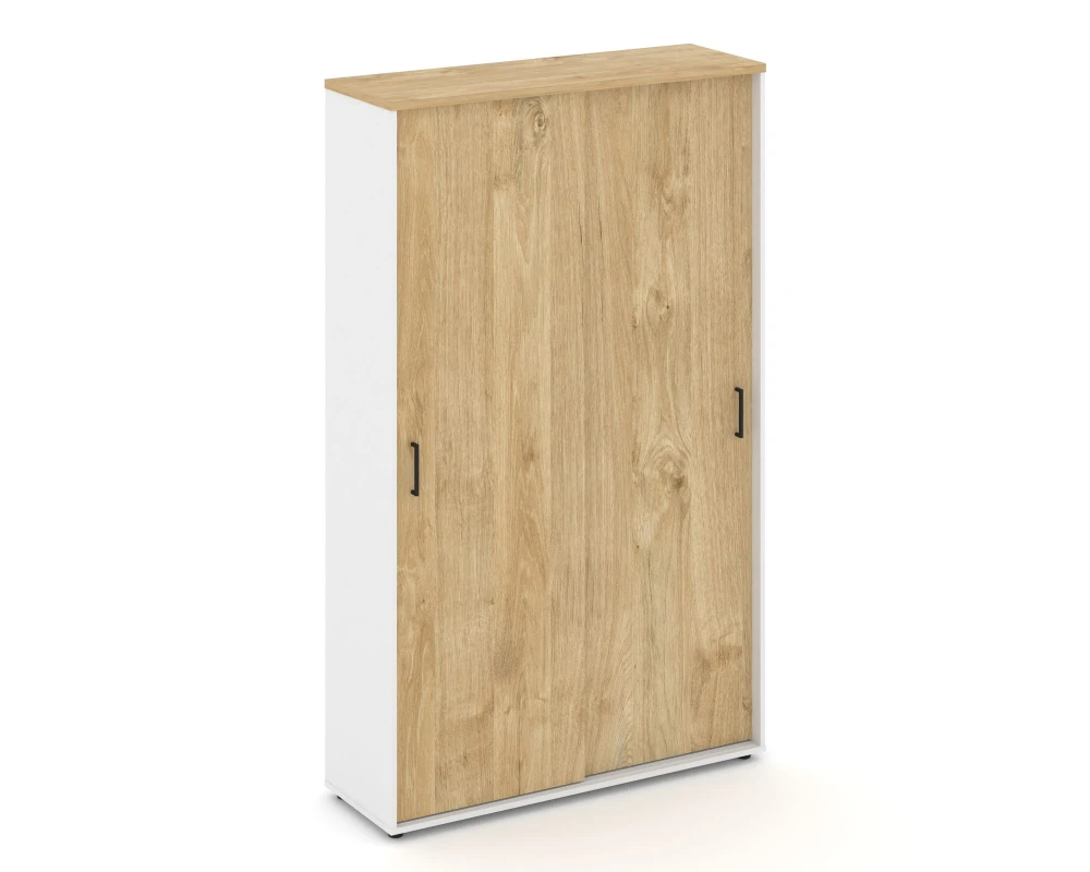 Шкаф-купе с полками в 2-х секциях 1200x400x1982 зад. стенка HDF Стайл Проджект / Style Project