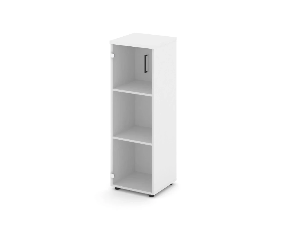 Шкаф средний узкий левый прозр. стекло 400x400x1203 Стайл Проджект / Style Project