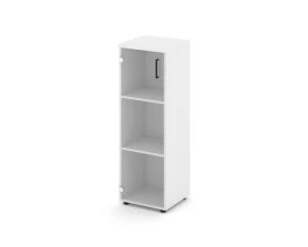 Шкаф средний узкий левый прозр. стекло 400x400x1203 Стайл Проджект / Style Project images