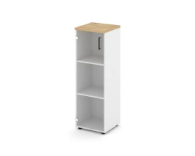 Шкаф средний узкий левый прозр. стекло 400x400x1203 Стайл Проджект / Style Project images