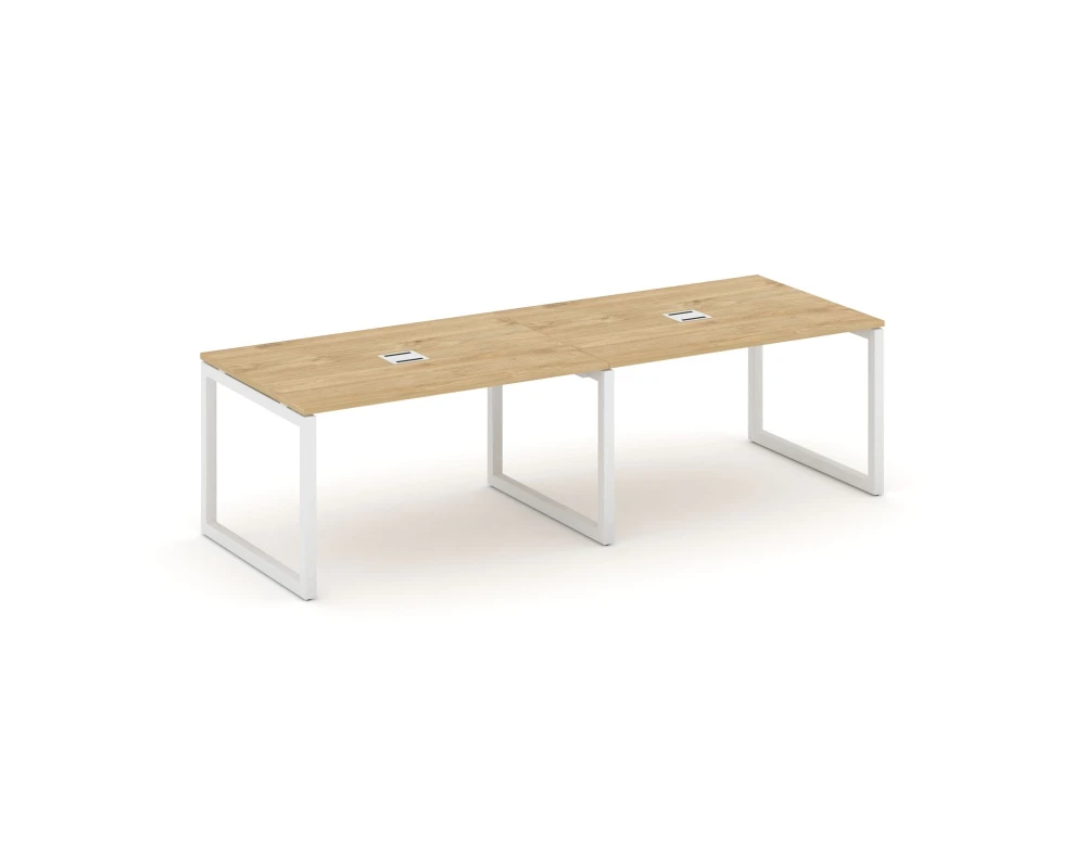 Стол переговорный на О-образном каркасе 50 мм с лючком 2760x980x750 Стайл Проджект / Style Project