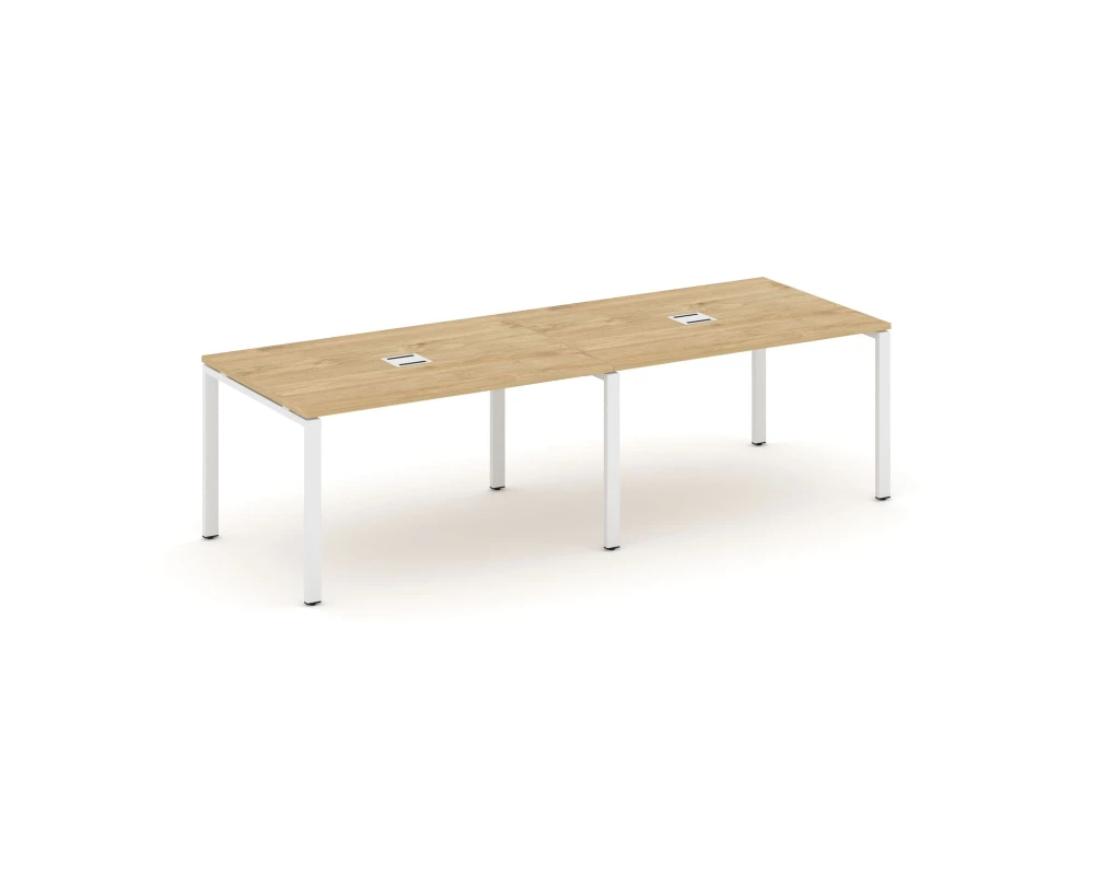 Стол переговорный на П-образном каркасе 60 мм с лючком 2760x980x750 Стайл Проджект / Style Project