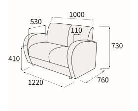 Диван 2-х местный Альфа Люкс images