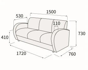 Диван 3-х местный Альфа Люкс images