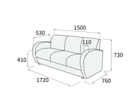 Диван 3-х местный Альфа Люкс images