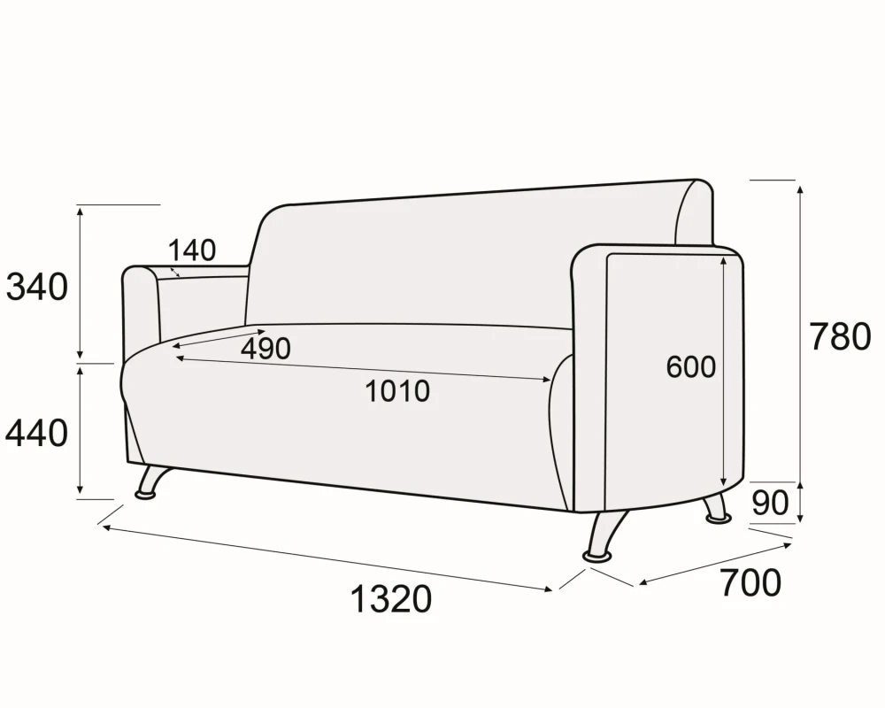 Диван 2-х местный Брикс
