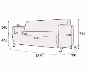 Диван 3-х местный Брикс images
