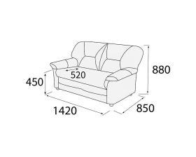 Диван 2-х местный Дельта images