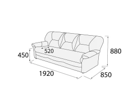 Диван 3-х местный Дельта images