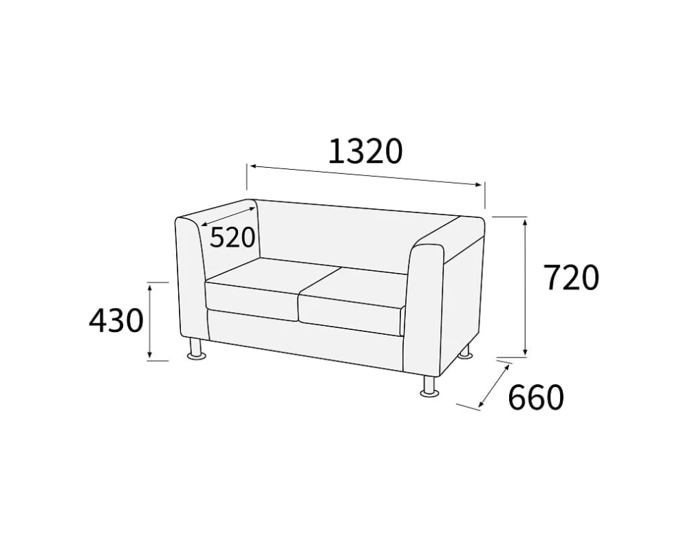 Диван 2-х местный Домино